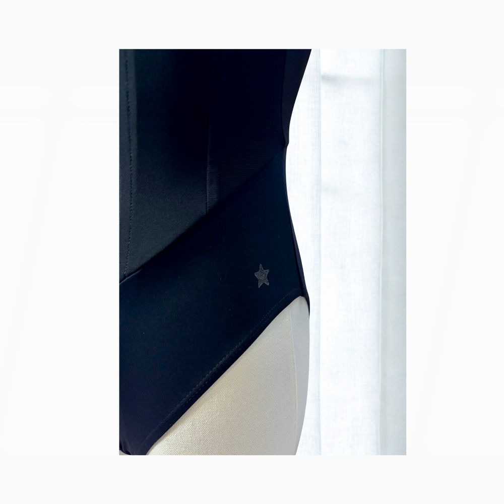 L’étoile Leah Leotard-High-Cut, Square Neck, Sculpting Line Detail