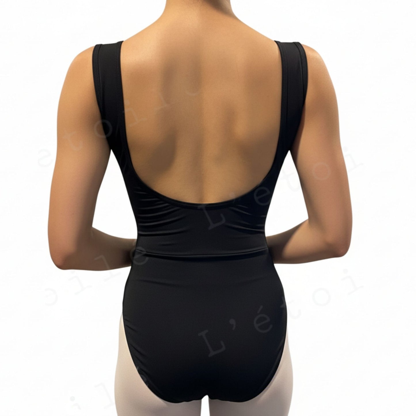 L’étoile Leah Leotard-High-Cut, Square Neck, Sculpting Line Detail