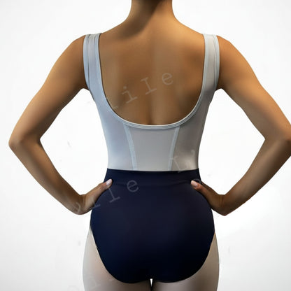 L’étoile Leah Leotard-High-Cut, Square Neck, Sculpting Line Detail
