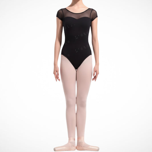 L’étoile La Fille Ballet Leotard – Mar Edition in Dusty Rose with Velvet Trim – Premium Dancewear