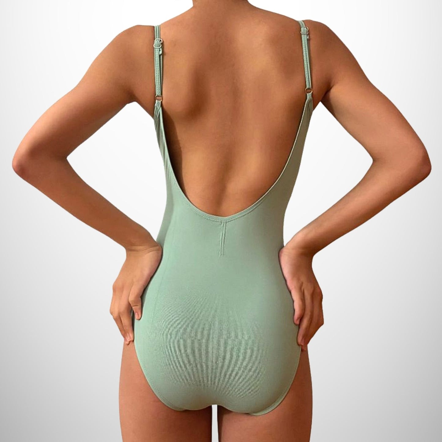 Nina Ballet Leotard – Deep V Front, High Cut Leg with Adjustable Straps in Mint Blue Purple | Premium Dancewear by L’étoile