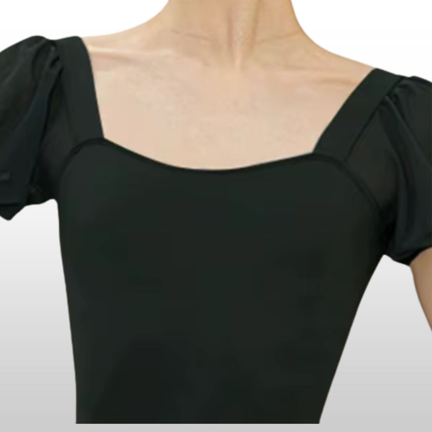 L’étoile Lulu Leotard- Black Puff Sleeve