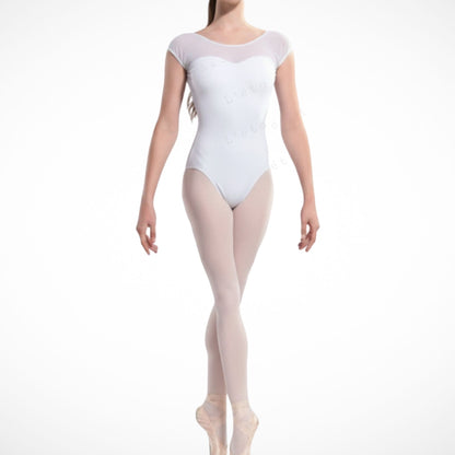 La Fille Mal Gardée Ballet Leotard – Black & White Short Sleeves | Premium Dancewear by L’étoile